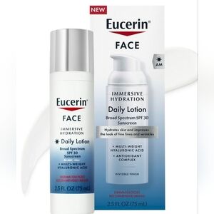 $10 When Bundled - Eucerin Face Immersive Hydration Daily Lotion SPF